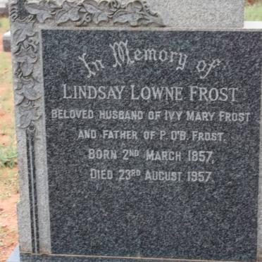 FROST Lindsay Lowne 1857-1957