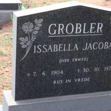 GROBLER Issabella Jacoba nee ERWEE 1904-1978