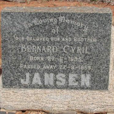 JANSEN Bernard Cyril 1935-1859