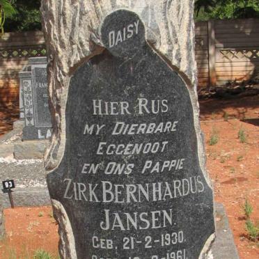 JANSEN Zirk Bernhardus 1930-1961