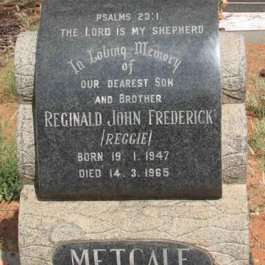 METCALF Reginald John Fredrick 1947-1965