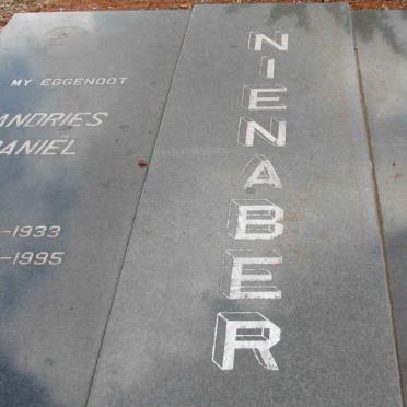 NIENABER Andries Daniel 1933-1995 &amp; Jacomina Jacoba 1936-2007