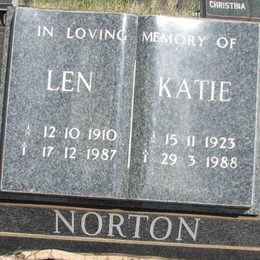 NORTON Len 1910-1987 &amp; Katie 1923-1988