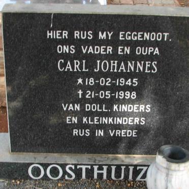 OOSTHUIZEN Carl Johannes 1945-1998