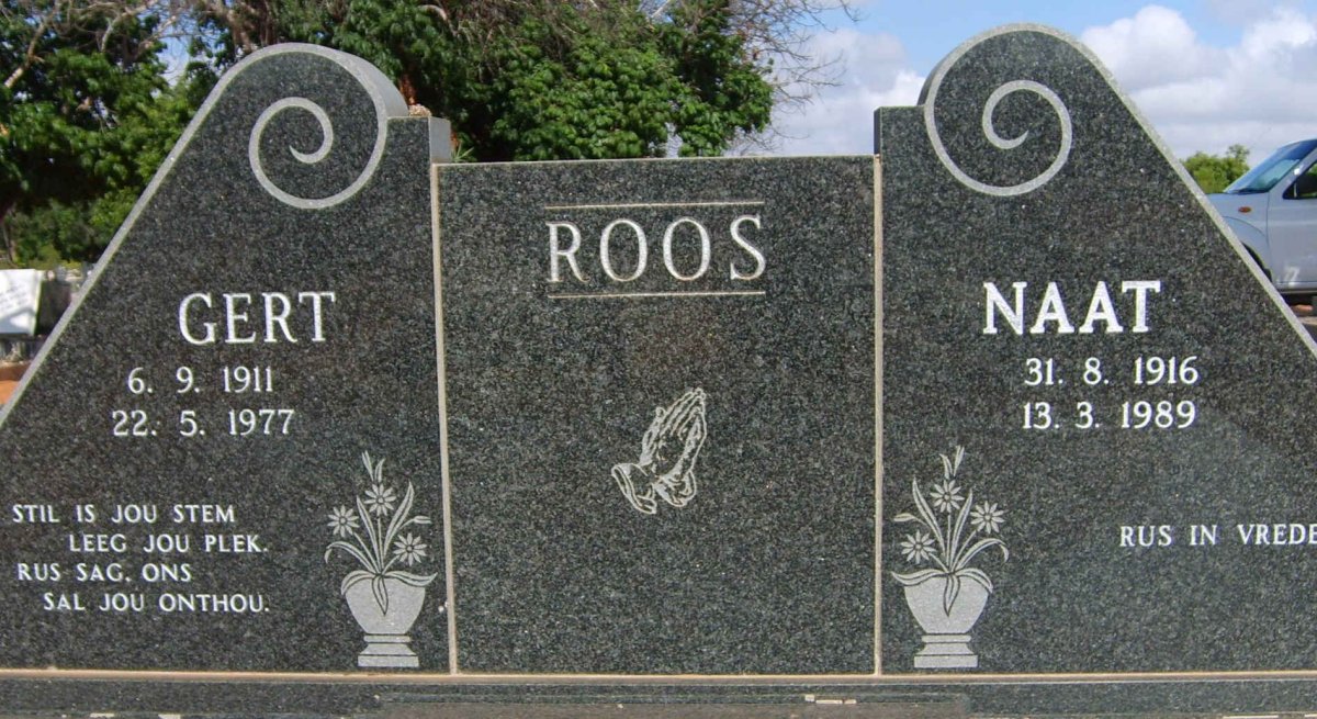 ROOS Gert 1911-1977 &amp; Naat 1916-1989