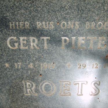 ROETS Gert Pieter 1919-1977