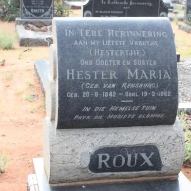 ROUX Hester Maria geb VAN RENSBURG 1942-1962