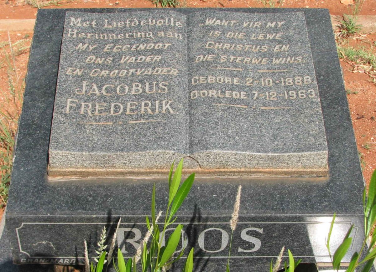 ROOS Jacobus Frederik 1888-1963