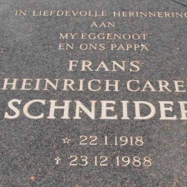 SCHNEIDER Frans Heinrich Carel 1918-1988
