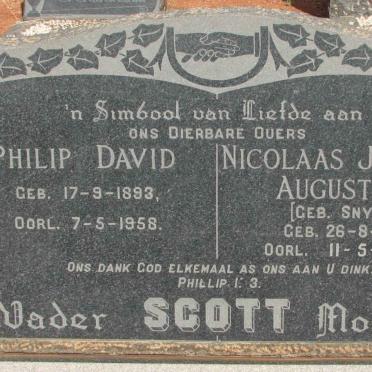 SCOTT Philip David 1893-1958 &amp; Nicolaas Johannes Augustinus SNYMAN 1902-1967