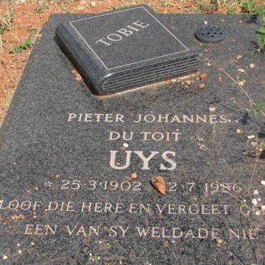 UYS Pieter Johannes du Toit 1902-1986