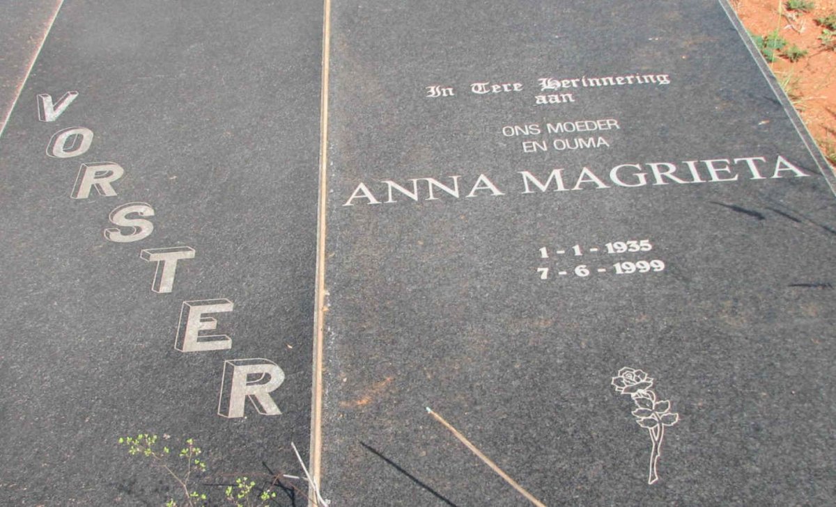 VORSTER Anna Margrieta 1935-1999
