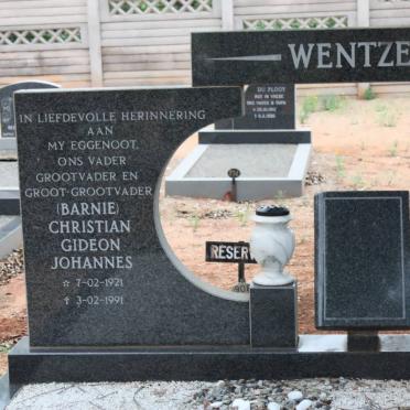 WENTZEL Christian Gideon Johannes 1921-1991
