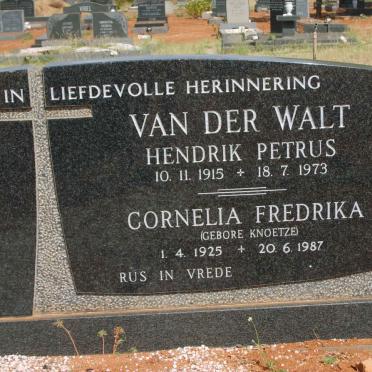 WALT Hendrik Petrus, van der 1915-1973 &amp; Cornelia Fredrika KNOETZE 1925-1987