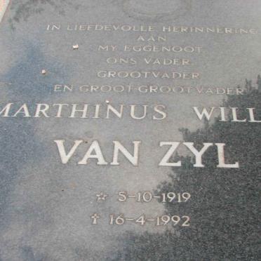 ZYL Marthinus Willem 1919-1992