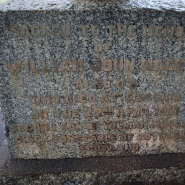 MACKAY William John -1921
