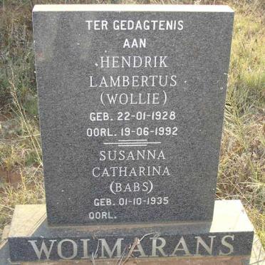 WOLMARANS Hendrik Lambertus 1928-1992 &amp; Susanna Catharina 1935-