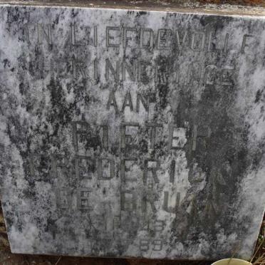 BRUIN Pieter Frederick, de 1943-1989