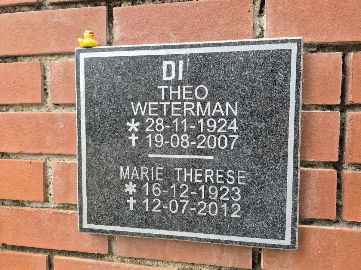 WETERMAN Theo 1924-2007 & Marie Therese 1923-2012