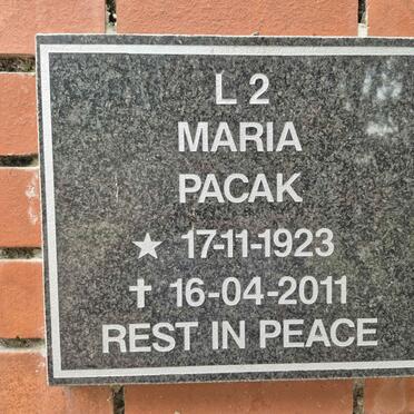 PACAK Maria 1923-2011