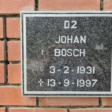 BOSCH Johan 1931-1997