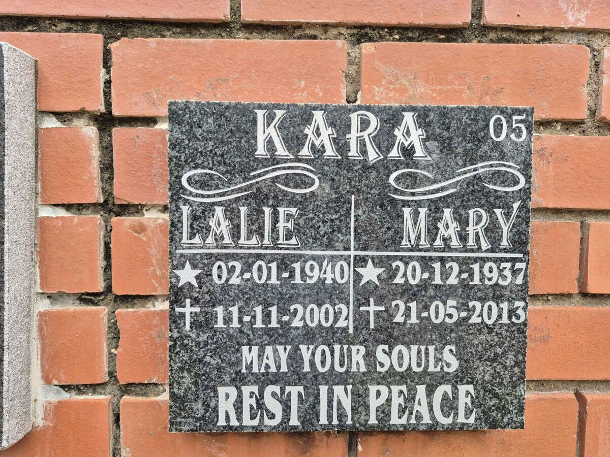 KARA Mary 1937-2013 :: KARA Lalie 1940-2002