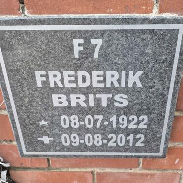 BRITS Frederik 1922-2012