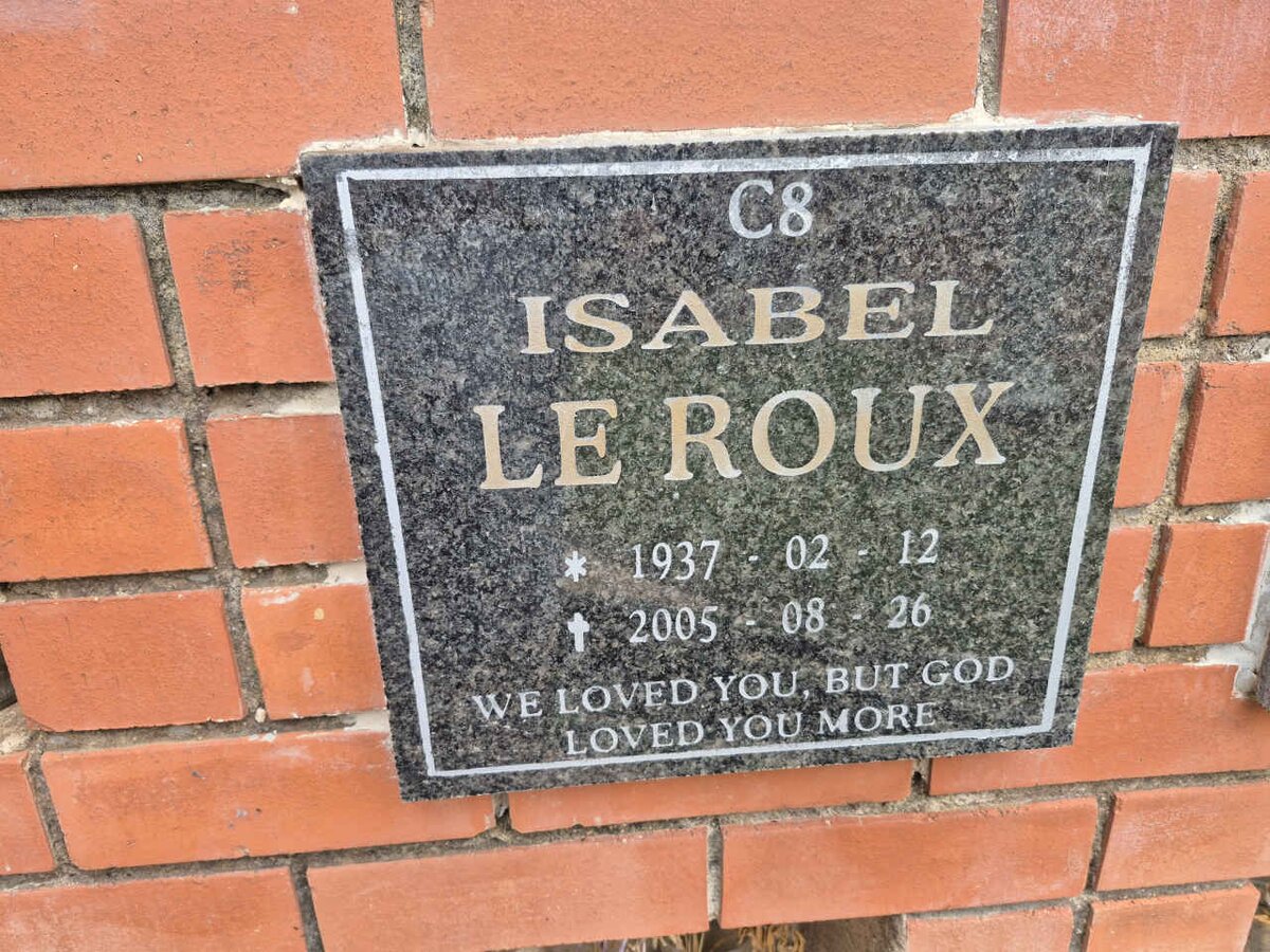 ROUX Isabel, le 1937-2005
