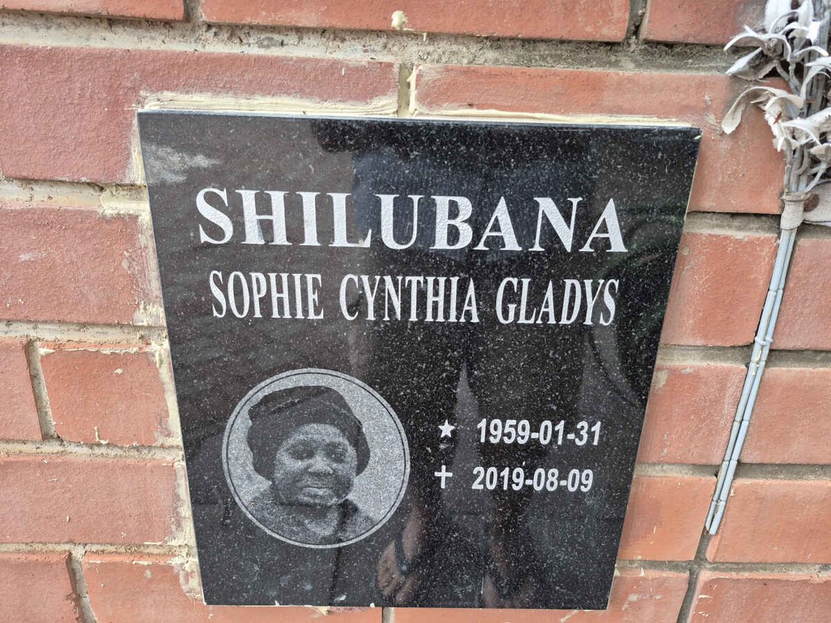 SHILUBANA Sophie Cynthia Gladys 1959-2019