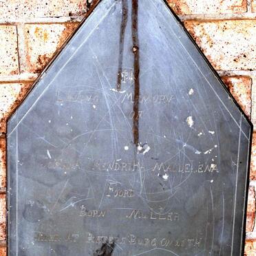 FOORD Johana Hendrika Magdelena nee MULLER -1901