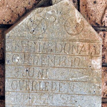 MACDONALD J.H. 1890-1901 