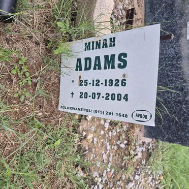ADAMS Minah 1926-2004