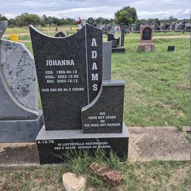 ADAMS Johanna 1959-2003