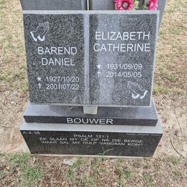 BOUWER Barend Daniel 1927-2001 & Elizabeth Catherine 1931-2014
