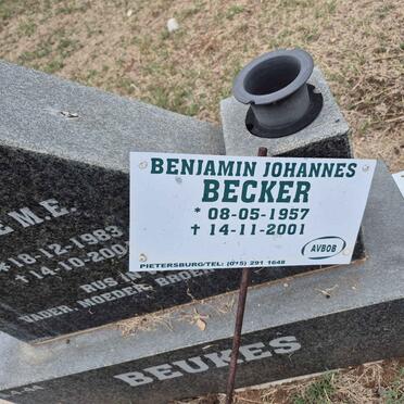 BECKER Benjamin Johannes 1957-2001 