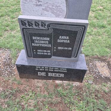 BEER Benjamin Jacobus Marthinus, de 1953-2004 & Anna Sophia 1954-
