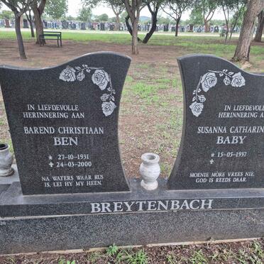 BREYTENBACH Barend Christiaan 1931-2000 & Susanna Catharina 1937- 