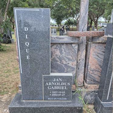 DIQUE Jan Arnoldus Gabriel 1937-2002