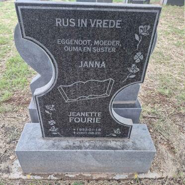 FOURIE Jeanette 1952-2001 