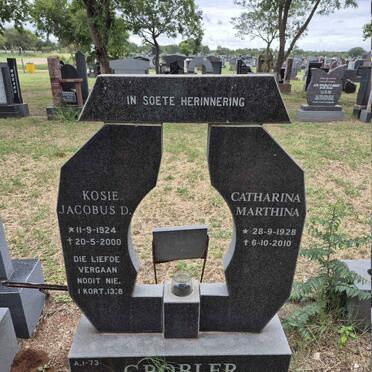GROBLER Jacobus Daniel 1924-2000 & Catharina Marthina 1928-2010