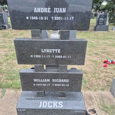JOCKS Andre Juan 1948-2001 & Lynette 1952-2003 :: JOCKS William Richard 1973-2003 _1