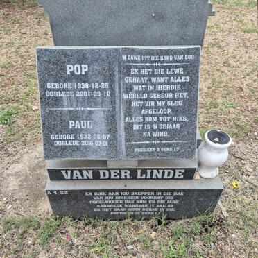 LINDE Paul, van der 1932-2016 & Pop 1938-2001