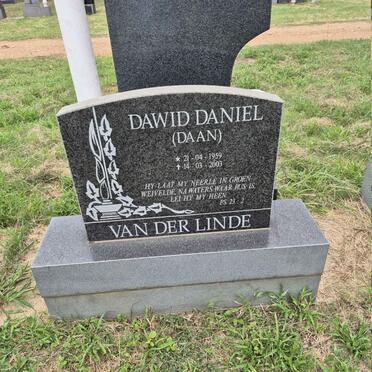 LINDE Dawid Daniel, van der 1959-2003 