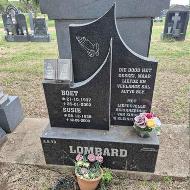 LOMBARD Boet 1937-2002 & Susie 1938-2009