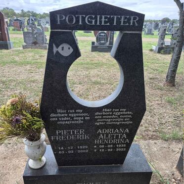 POTGIETER Pieter Frederik 1929-2002 & Adriana Aletta Hendrina 1935-2022