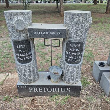 PRETORIUS P.T 1933-2000 & A.D.W. VIVIERS 1946-2007 