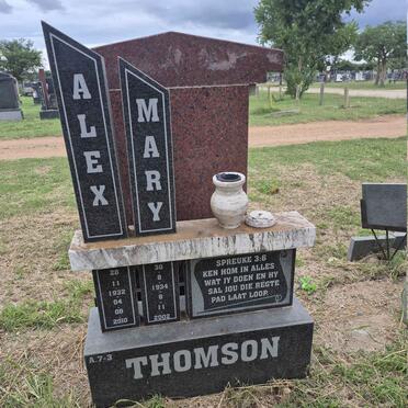 THOMSON Alex 1932-2010 & Mary 1934-2002