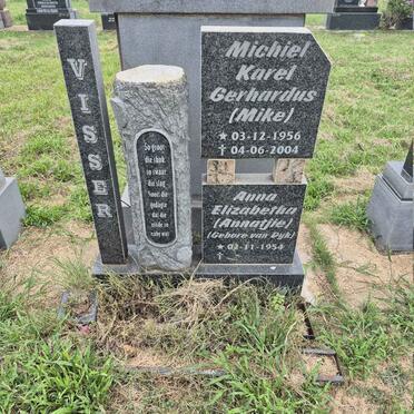 VISSER Michiel Karel Gerhardus 1956-2004 & Anna Elizabetha VAN DYK 1954-