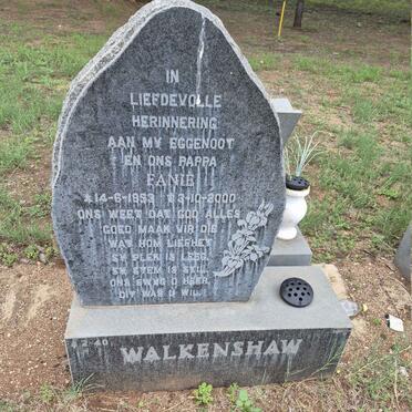 WALKENSHAW Fanie 1953-2000