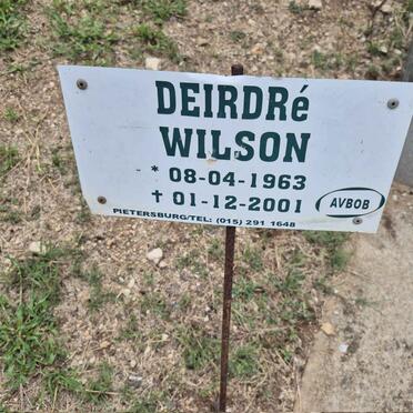 WILSON Deirdre 1963-2001